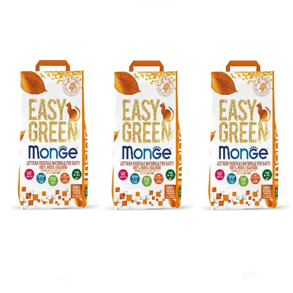 3x3,8kg Monge Easy Green Mais Italiano 100% - Lettiera da WC 3x3,8kg Monge Easy Green Mais Italiano 100% - Lettiera da WC